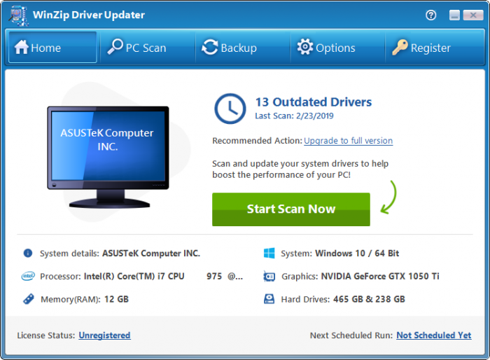 winzip driver updater key download